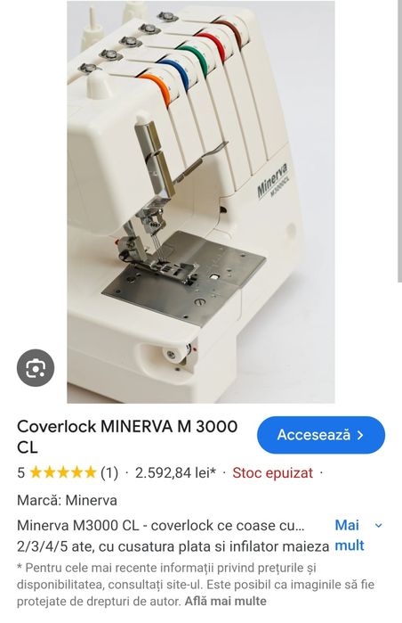 Mașină combinată de surfilat și uberdeck Minerva 3000 CL 3 ace, 5 fire