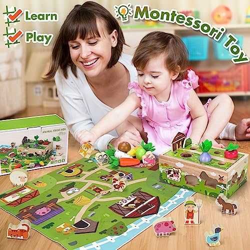 Нова Montessori дървена играчка за финa моторика и ранно развитие дете