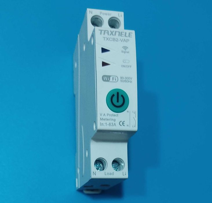 63А смарт WIFI реле, електромер, автоматичен предпазител  V+A, таймер
