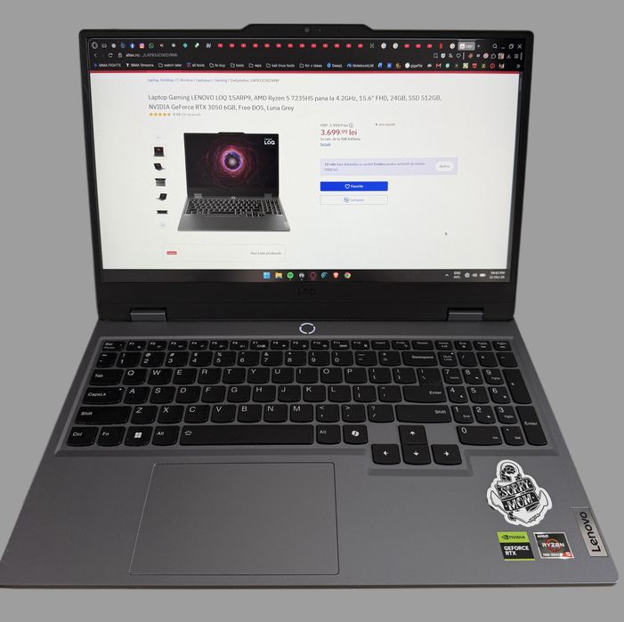 Vând Lenovo LOQ 15ARP9, stare impecabilă, aproape nou
