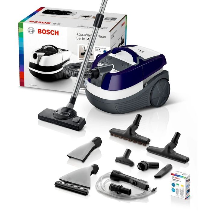 Aspirator Bosch cu spălare, BWD41740, capacitate rezervor apa 5L, 1700 W, filtru EPA, aspirare uscata si umedă