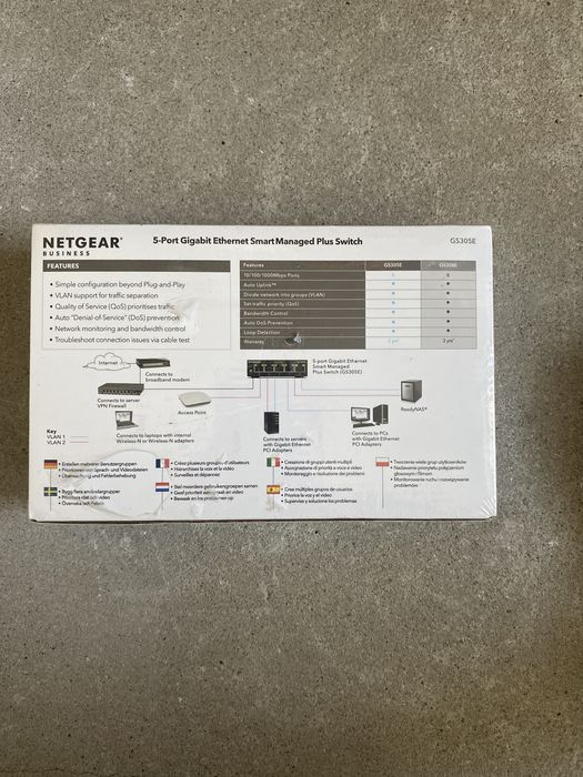 Switch NetGear ProSAFE GS305E, 5 porturi