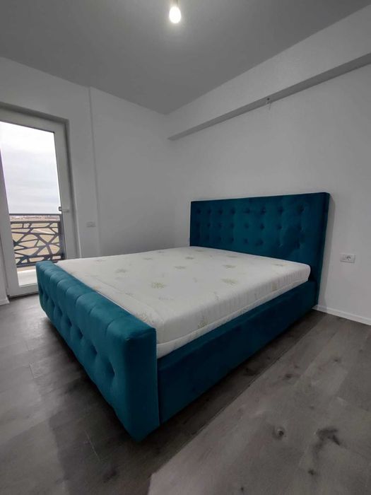 Paturi tapitate cu lada de depozitare si garantie