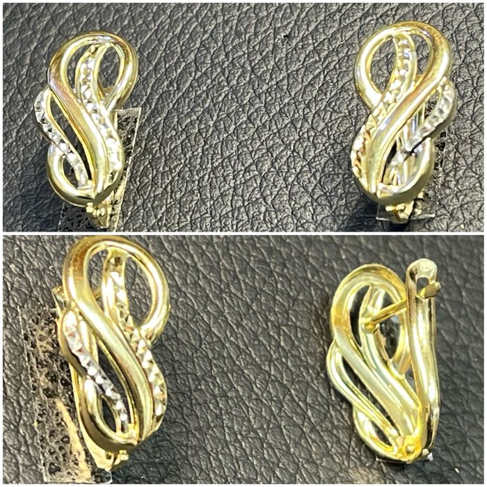 Златни обеци  ЧИСТО НОВИ 14 карата 585 zlatni obeci zlaten gold
