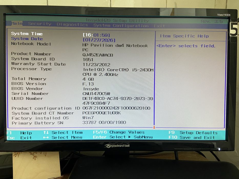 Продам ноутбук на запчасти HP Pavilion dm4-2101er