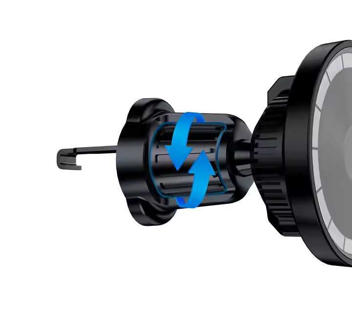 Suport telefon auto magnetic wireless 360° cu placă metalică