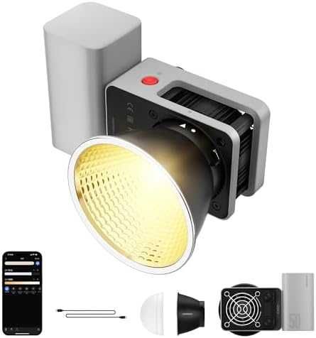 Нова Преносима Видео Светлина ZHIYUN CX50 50W CRI 95+ Батерия за Видео