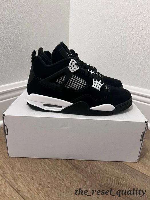 Jordan 4 White Thunder 42,43 Negru, Noi in Cutie, Livrare Rapida