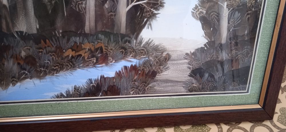 Картина из перьев.