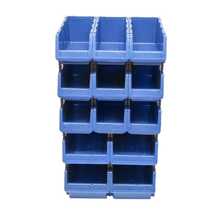 Стойка с 13 кутии за съхранение/организация, синя пластмасова кутия, 5