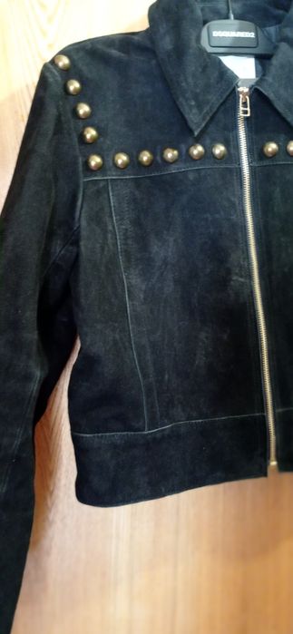 Куртка косуха SANDRO натур замш