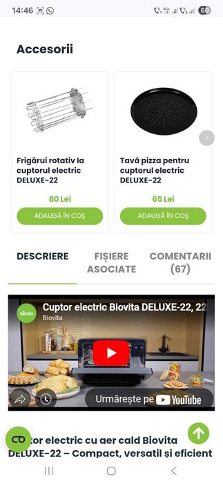 Cuptor electric biovita