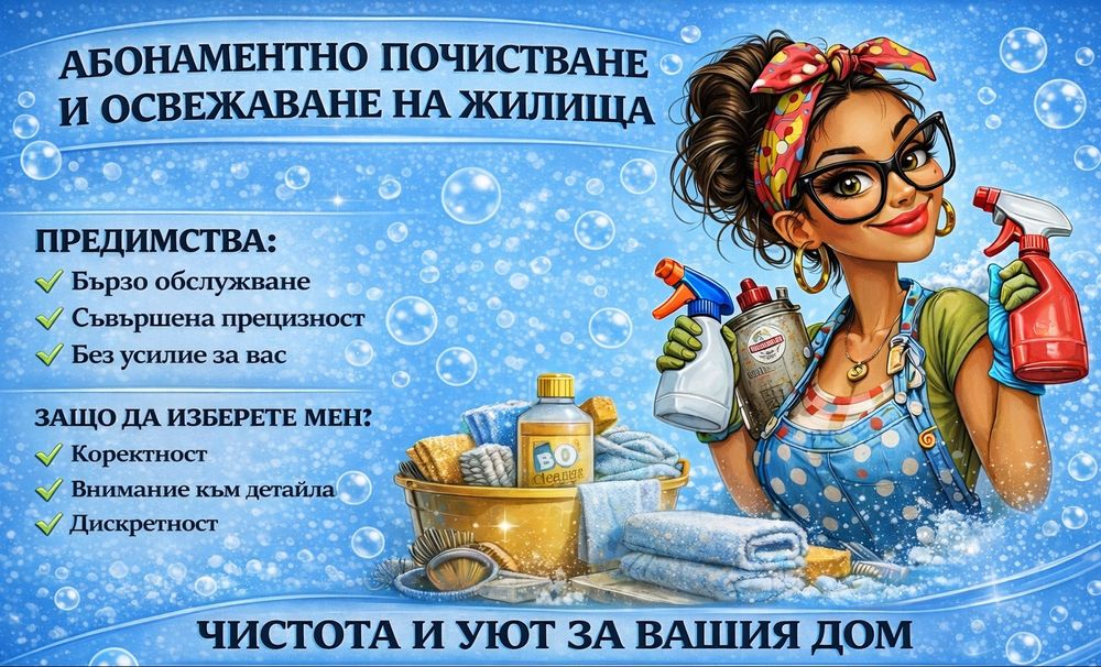 Почистване и освежаване на жилища