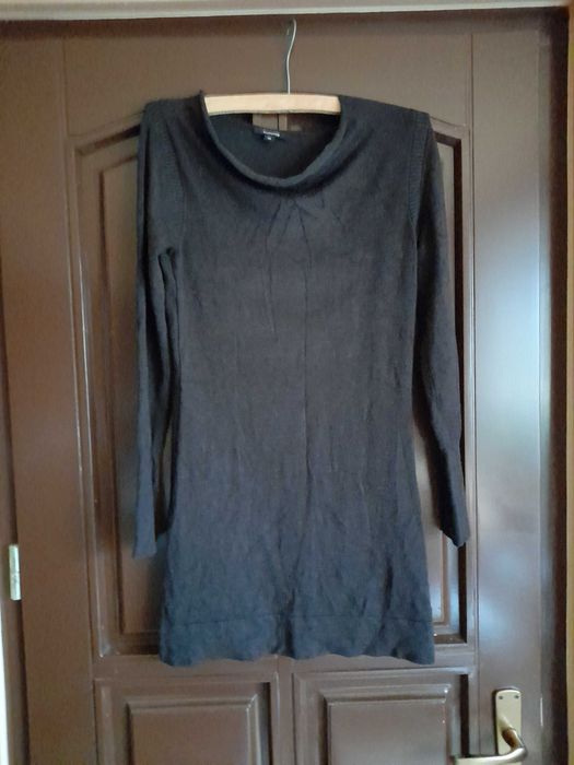 Rochie dama stil bluza buna pentru blugi slim sau colanti, maro  M-L