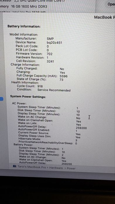 Apple MacBook Pro (Retina, 15-inch, Mid 2015)