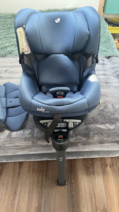 Scaun auto i-Spin 360 i-size  de la bebe 40-105 cm - Deep Sea JOIE , R129, cu adaptor bebe, impecabil