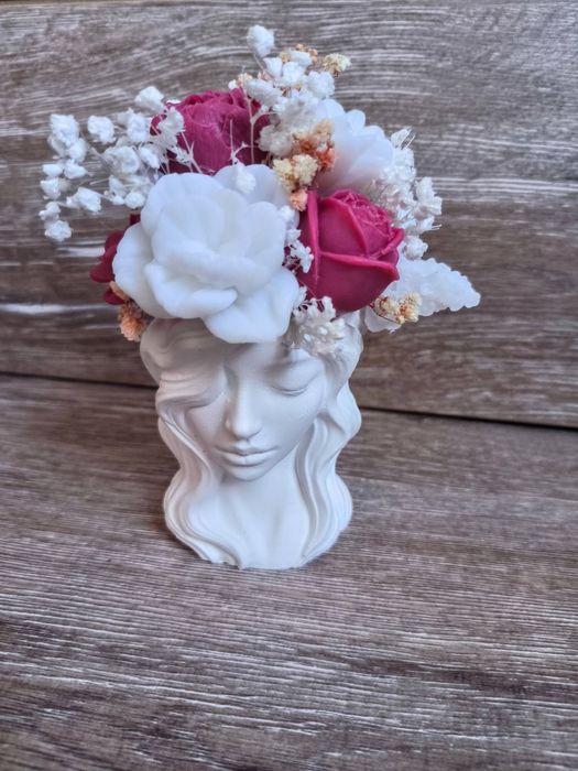 Сапунени букети в нежни кашпи