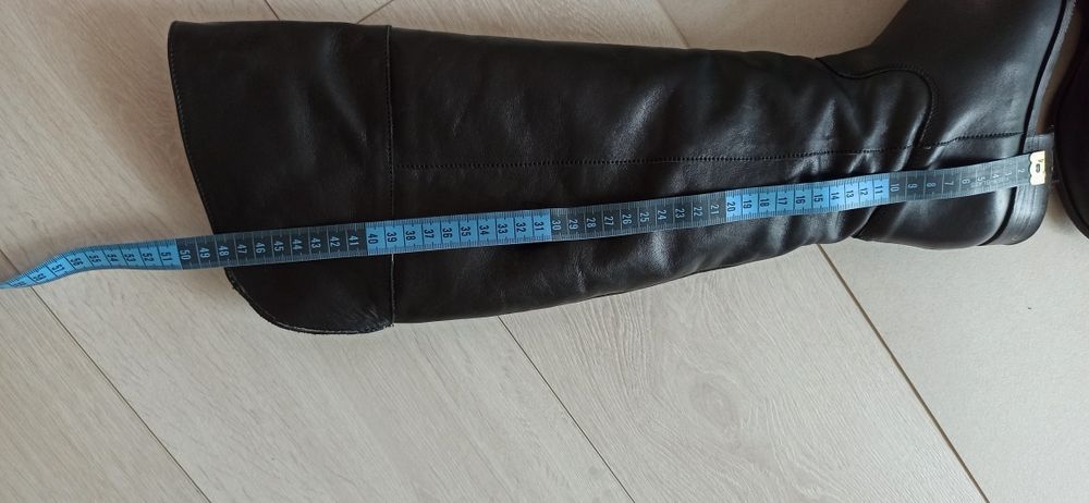 Cizme peste genunchi piele,mar 35(23cm interior)