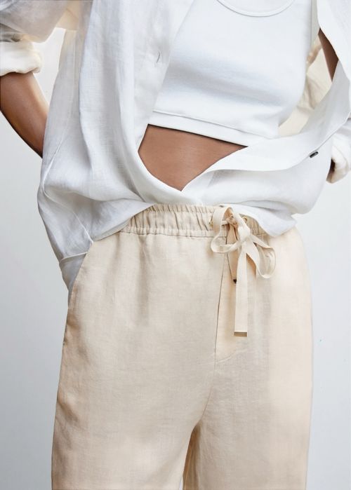 MANGO дамски ленен панталон