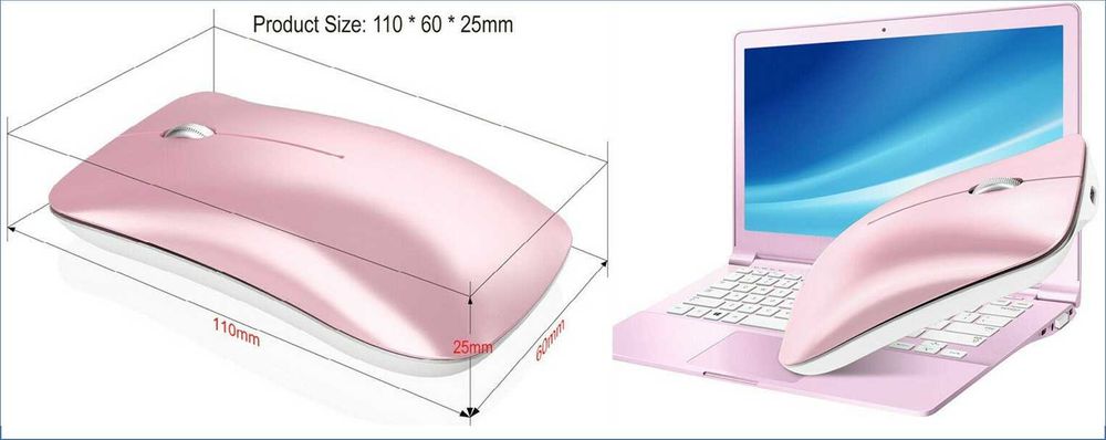 Mouse Dama Bussines MUTE Mute 1600DPI (Dual: Bluetooth + USB). Nou!