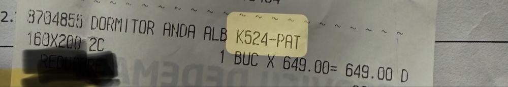 Pat 160/200 plus saltea