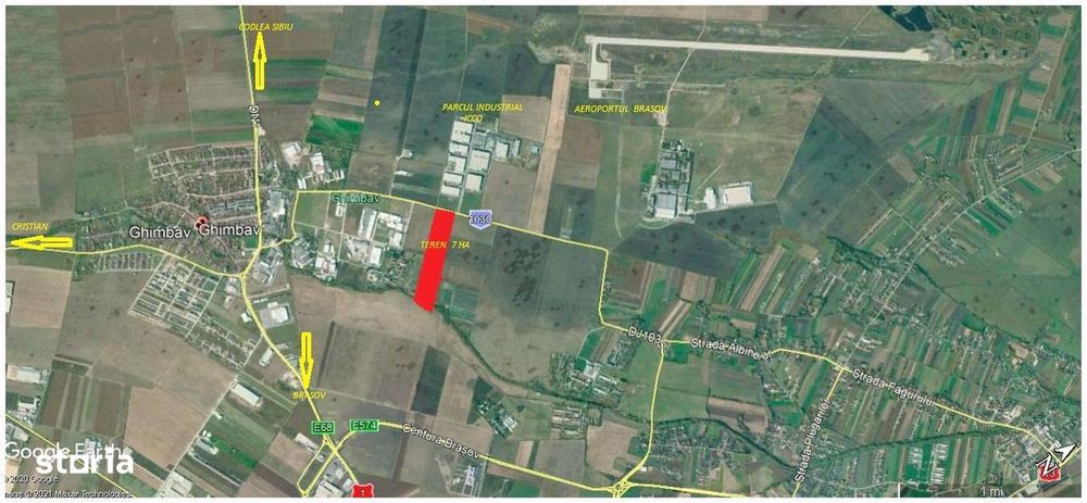 Teren Ghimbav 7 ha zona Aeroportului