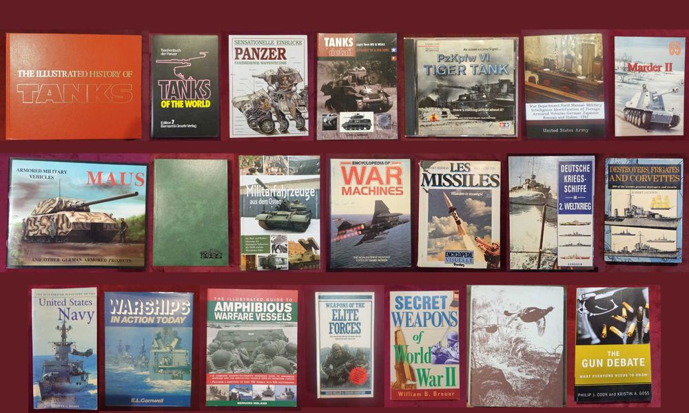 Танкове, флот, бойни машини, оръжия - 21 книги