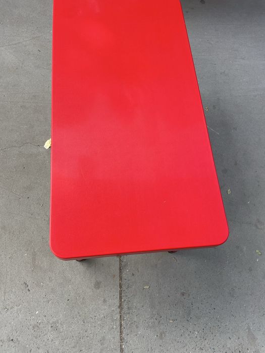 Masuta pentru copii interior/exterior Pilsan Happy Table Rosu 120x60cm pentru lectii/activitati 4 copii,plastic rezistent, pt gradinite, crese