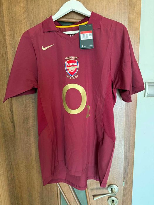 футболни Фланелки-Arsenal Highbury ,2004-05 Arsenal Home Shirt-Л