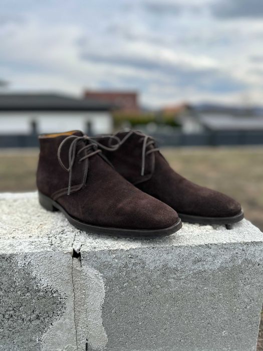 Ghete Chukka Canali din Piele Intoarsa Maro Inchis mărimea 40 26 cm