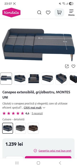Oferta canapea extensibila 1 persoana copil
