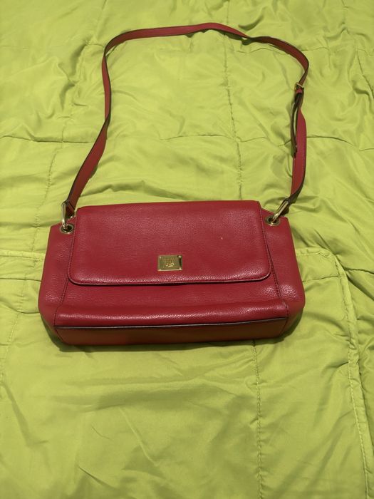 Чанта на Ralph Lauren, в цвят червено кадифе