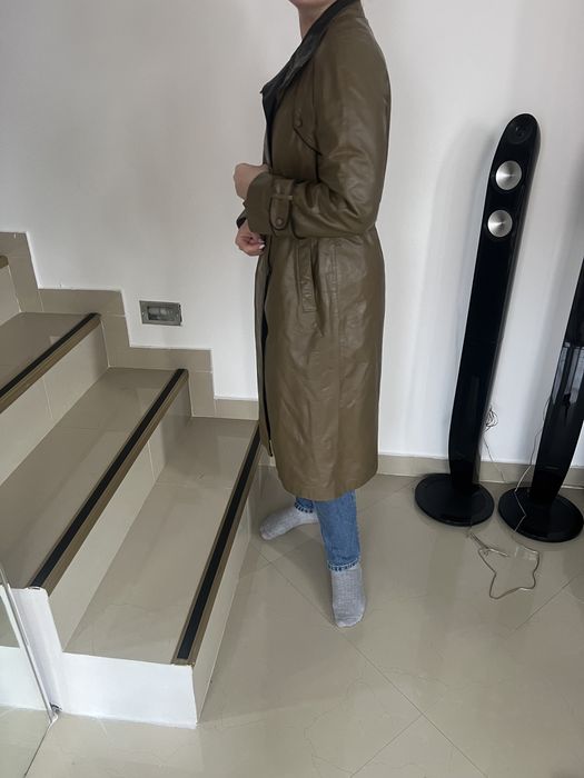 Trench din piele naturală