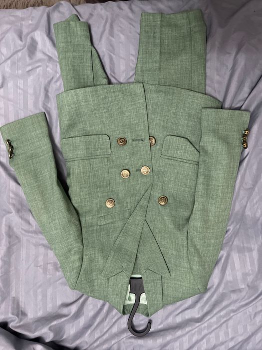 Costum copil baiat 2-3 ani verde din 3 piese