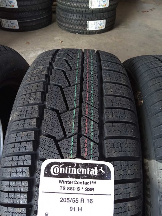 2 Нови зимни гуми 205/55 R16 Continental WC TS860S * SSR RUNFLAT 91H