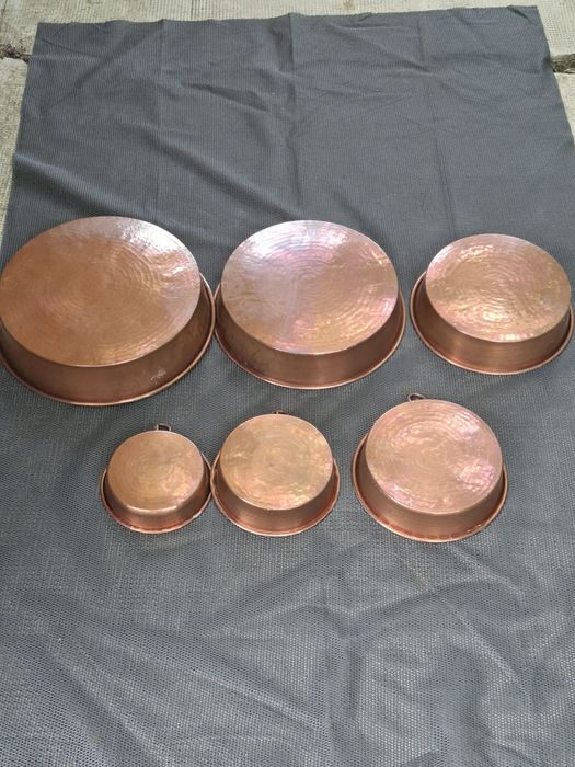 Tavi de copt vintage, cupru