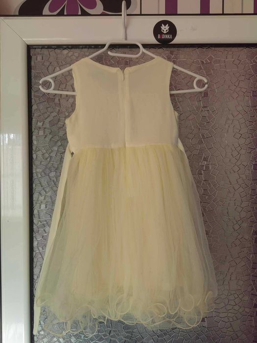 Детски шаферски рокли, цвят - светло жълто