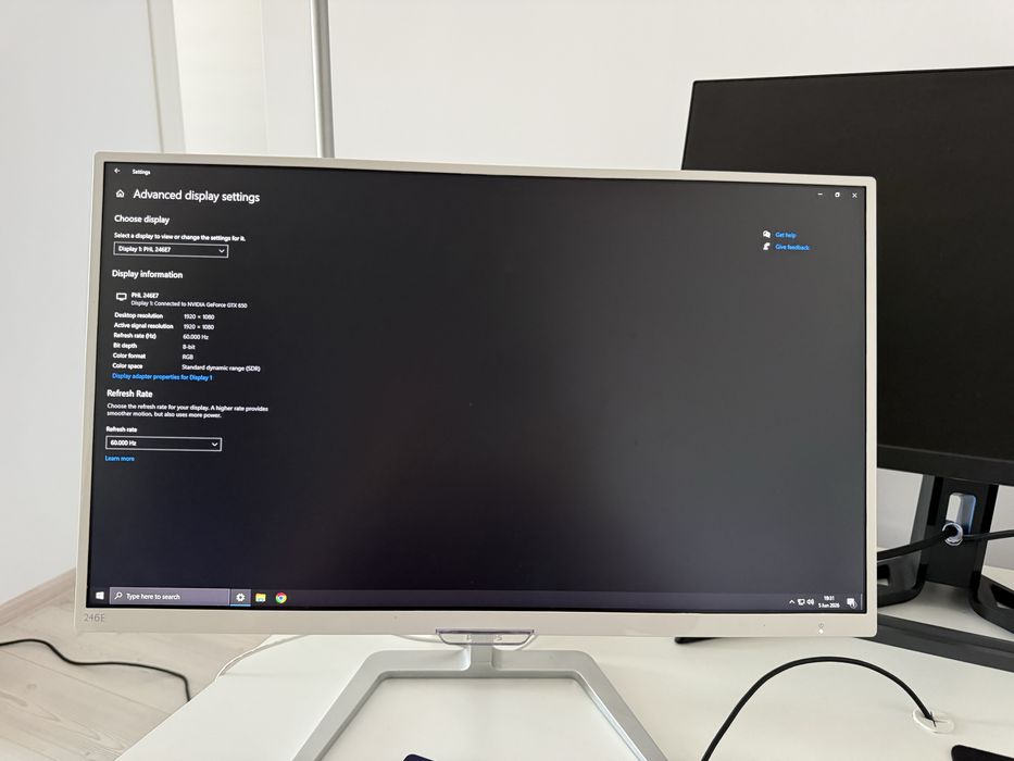 Monitor Philips   246E7QSWD 60-75hz white 24.5 inch"