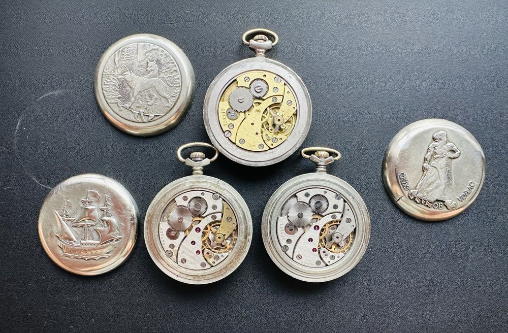 Винтажные карманные часы "Молния"