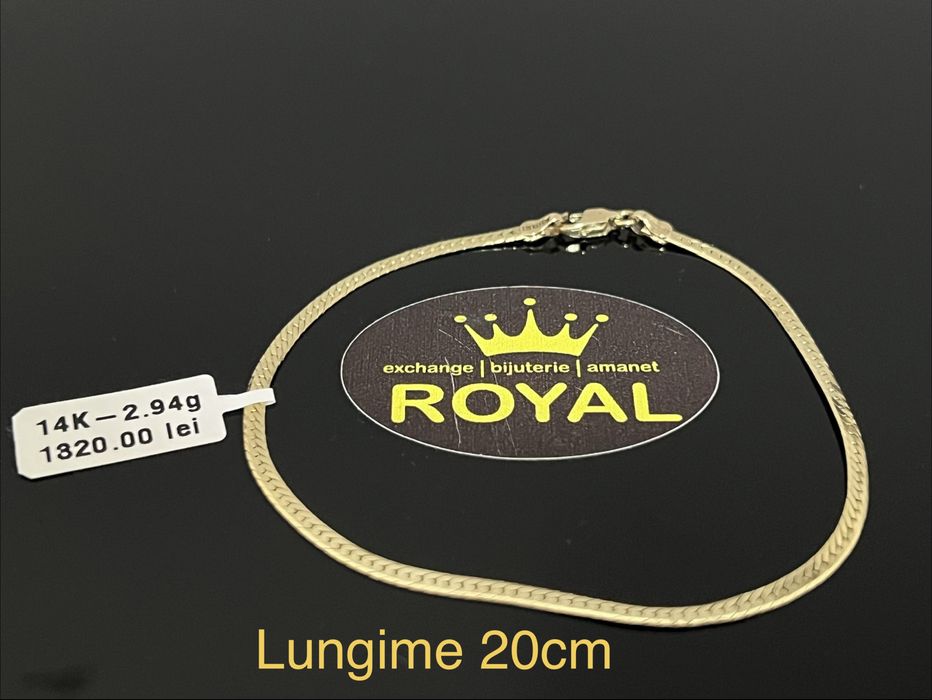 Bijuteria Royal CB: Bratara aur 14k unisex 2,94gr