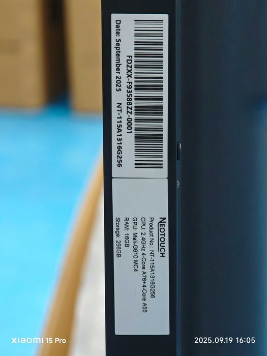 Интерактивный панель 115 Neotouch NT-115A1316G256 Web Camera 50mp