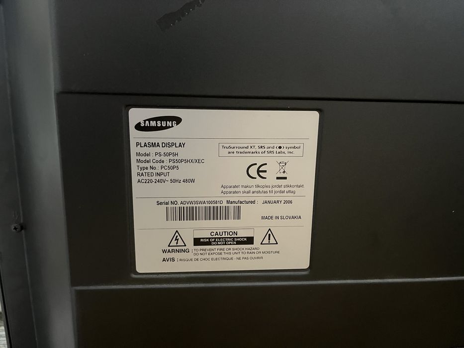 Samsung Plasma 50” – PS50P5H – stare bună