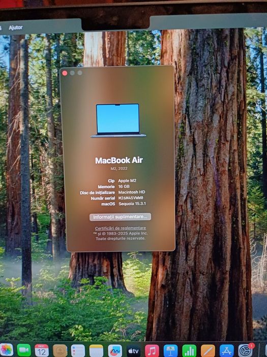 Vând MacBook Air M2 cu predare personală în Oradea