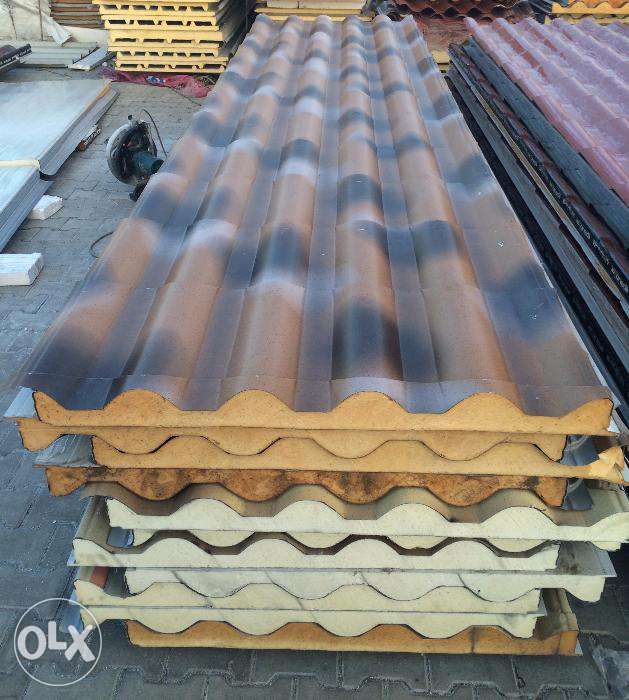 Panouri acoperis sandwich model stil tigla Calitatea 2 Noi