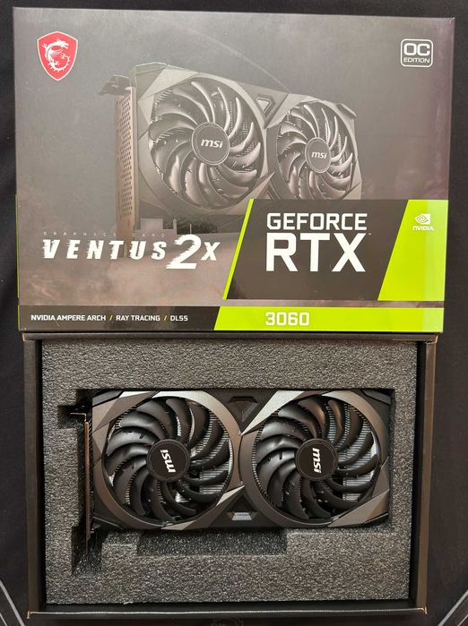 ТОП състояние Видео карта GPU MSI RTX 3060 VENTUS 2X 12G OC 12GB GDDR6