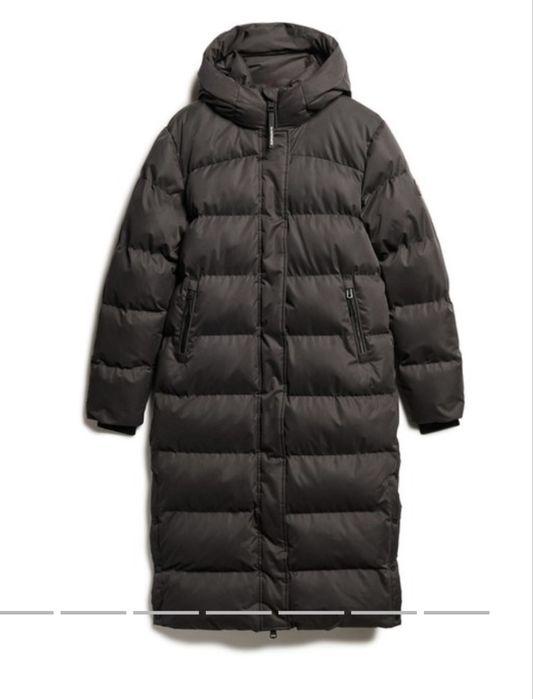 Superdry Зимно ново дамско дълго яке с етикет EU 38/UK size 10/ черно