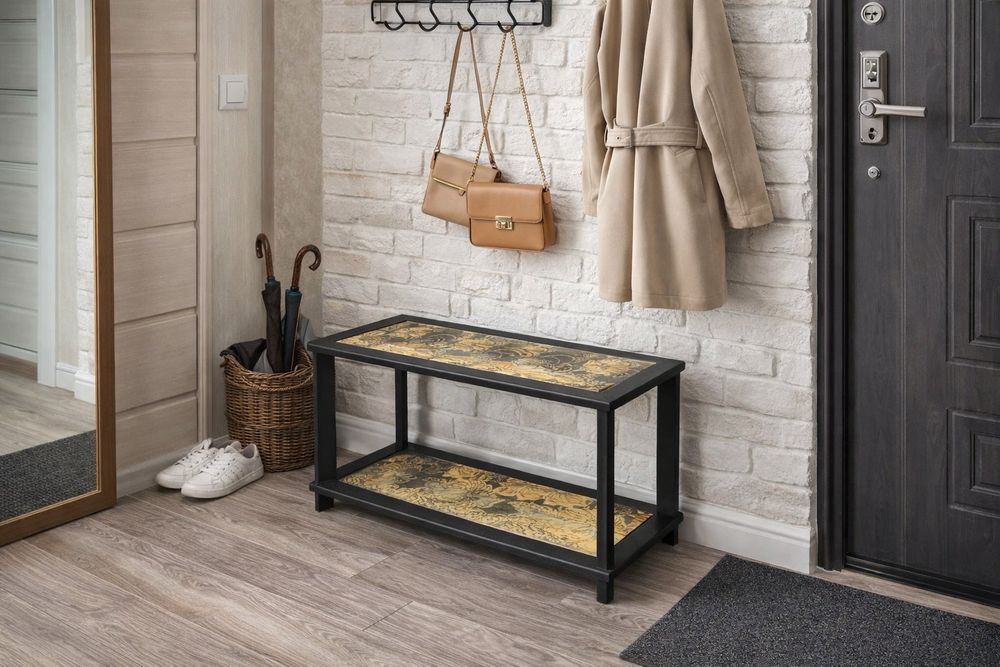 Обувница лофт черная