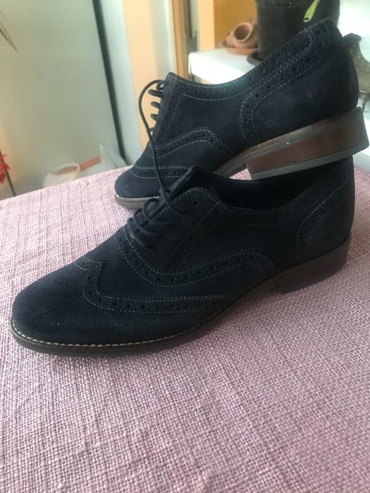 Pantofi din piele barbati bluemarin