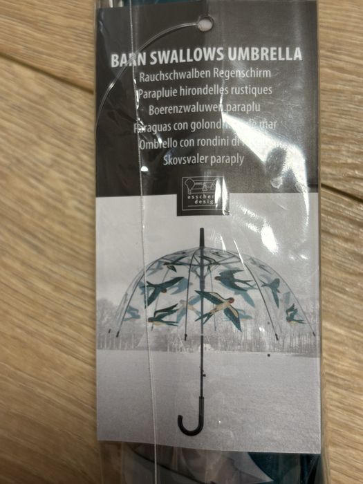 Прозрачен чадър с лястовици – Esschert Design