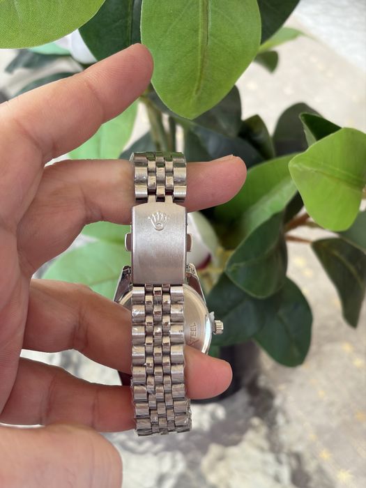 Rollex cadran albastru din inox